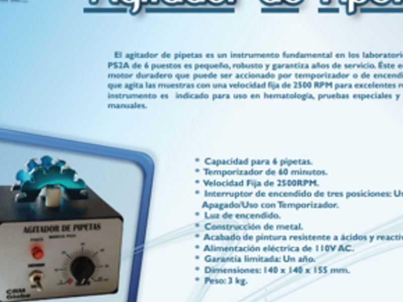 AGITADOR DE PIPETAS