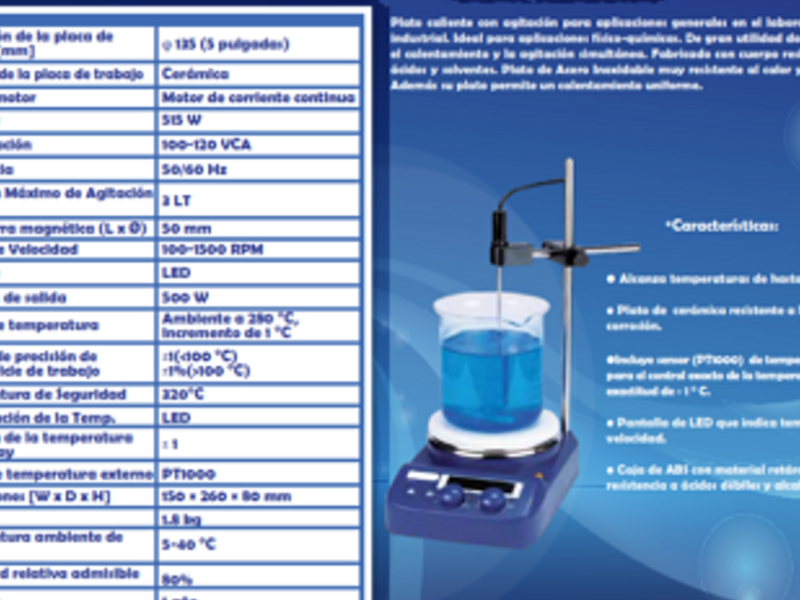 AGITADOR MAGNETICO CON TEMPERATURA SM
