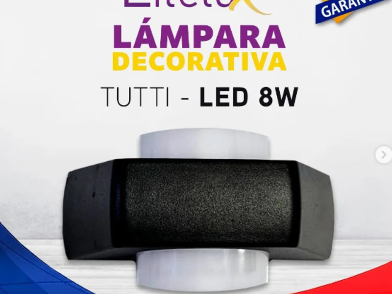 LÁMPARA DECORATIVA TUTTI LED 8W