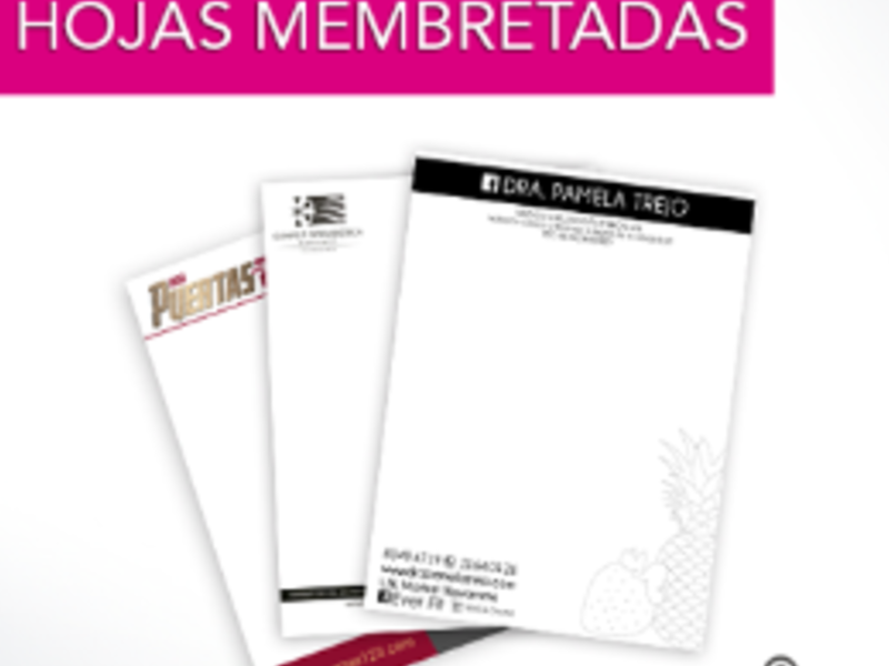 Hojas membretadas Monterrey