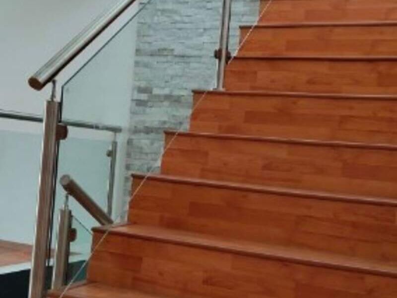 Barandal de aluminio y vidrio templado Toluca