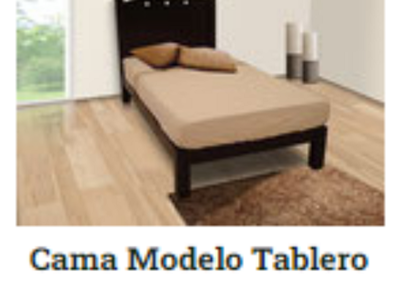 Cama modelo tablero plata