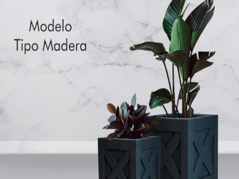 MACETA TIPO MADERA MEDIANA MEXICO
