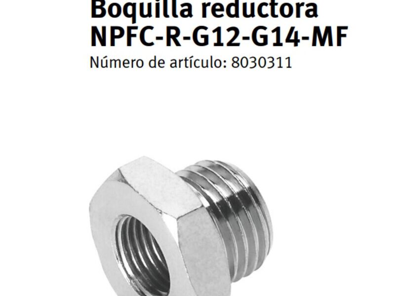 Boquilla NPFC-R-G12-G14-MF Tezontepec