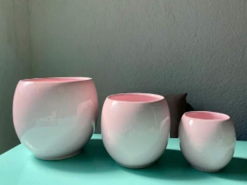 MACETA ESFERA ROSA MEXICO