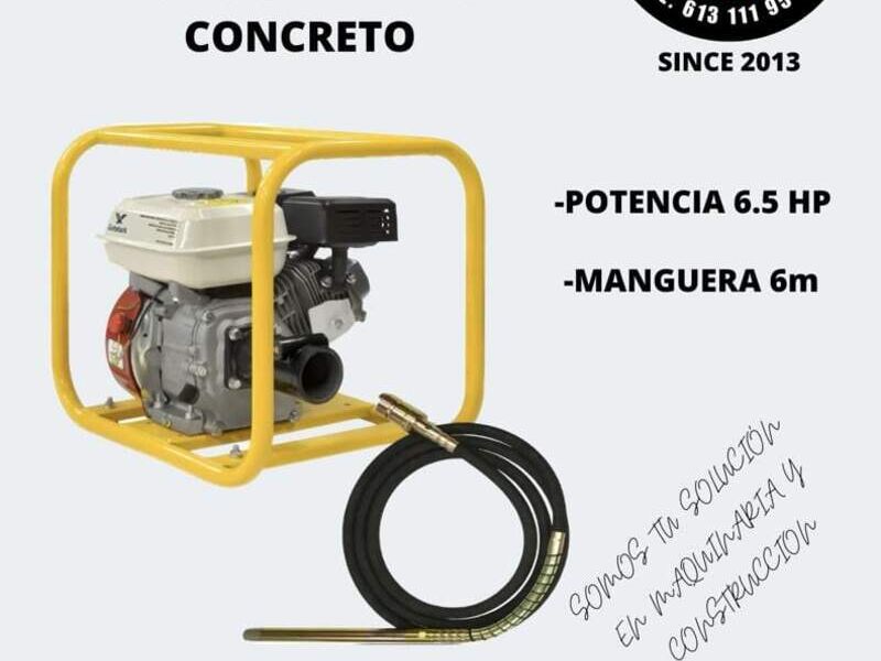 Vibrador gasolina concreto Madero