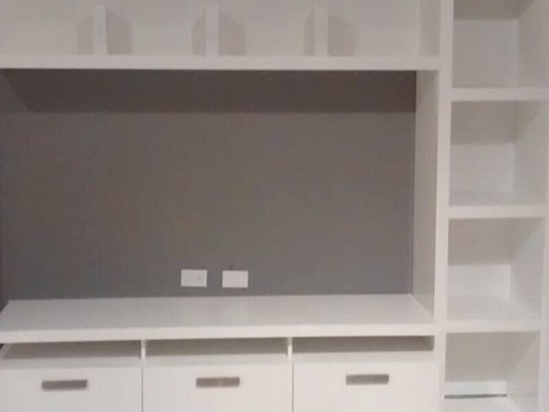 Mueble television blanco México