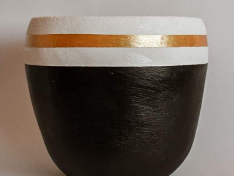 MACETA BLACK AND GOLD MEXICO