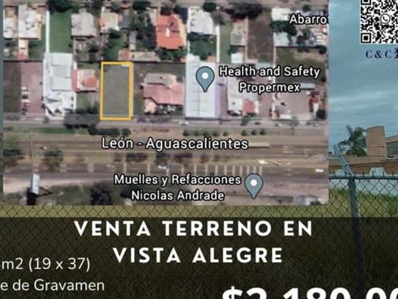 Venta terreno Vista Alegre MCDX