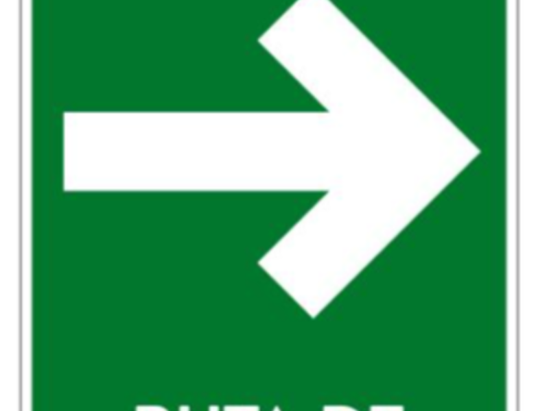Señaletica Evacuación Tipo Bandera C.Mexico