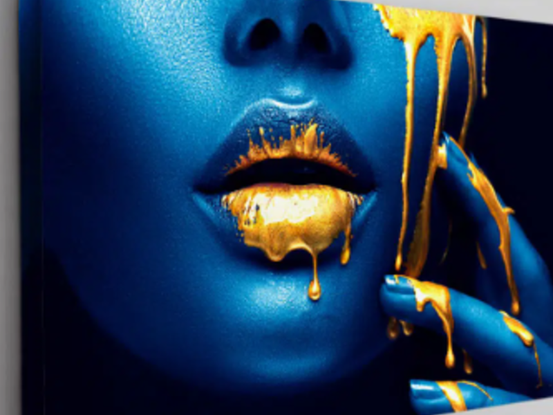 Cuadro Labios Azules México 