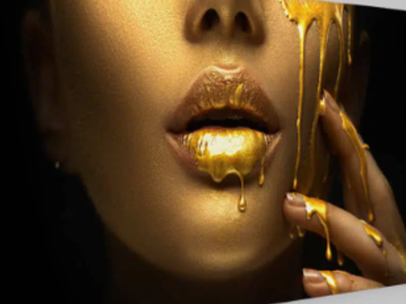 Cuadro Golden Lips México 