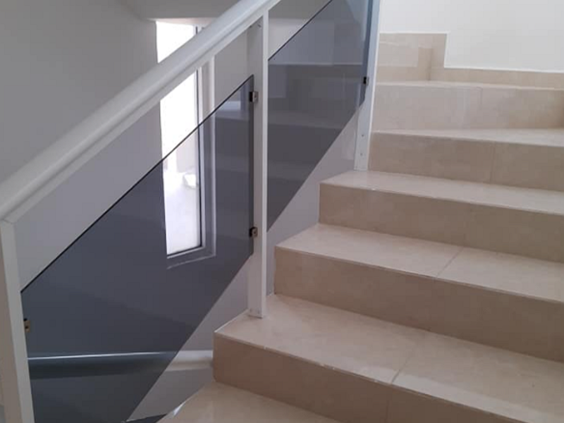 Barandal aluminio y vidrio templado Tlaxcala