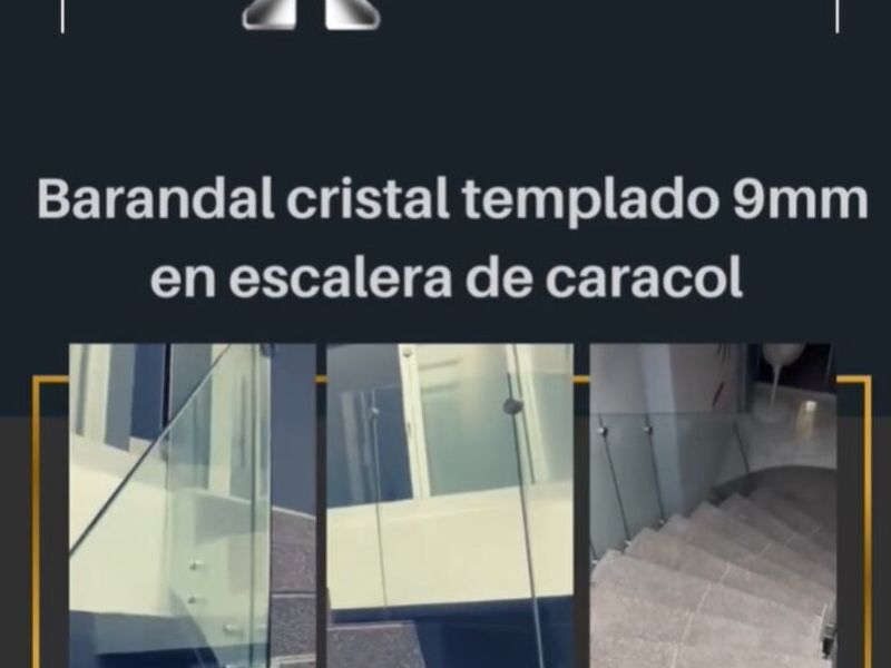 Barandal cristal templado en Tlajomulco