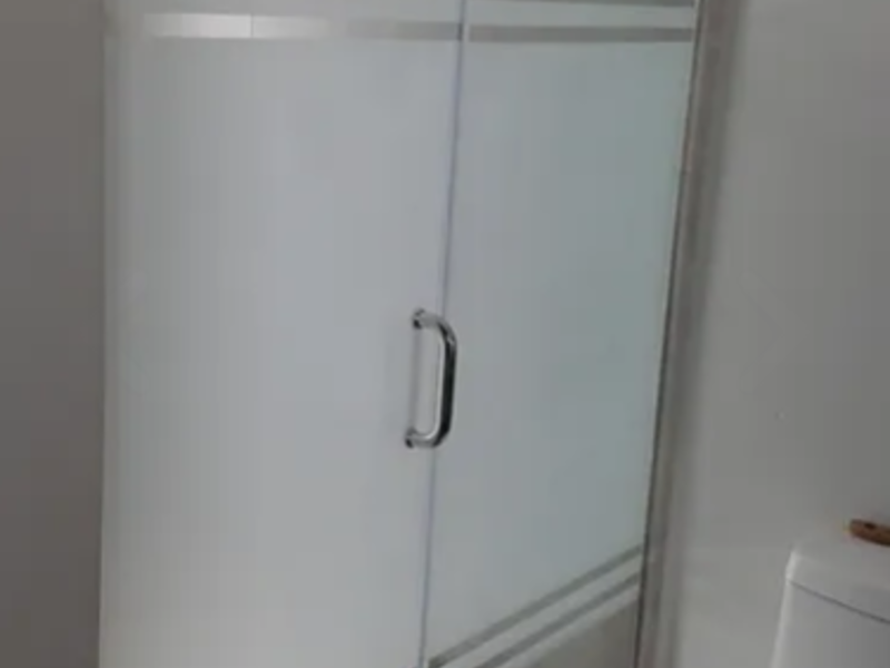 Puerta Abatible de Vidrio apta para Baños