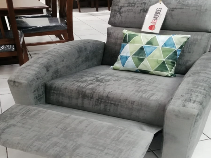 Sillón reclinable gris