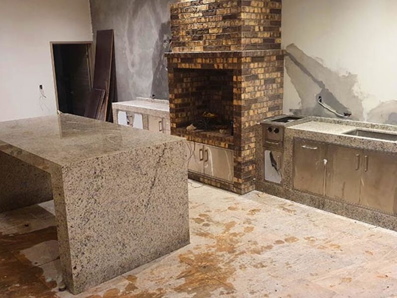 Revestimiento granito cocina interior