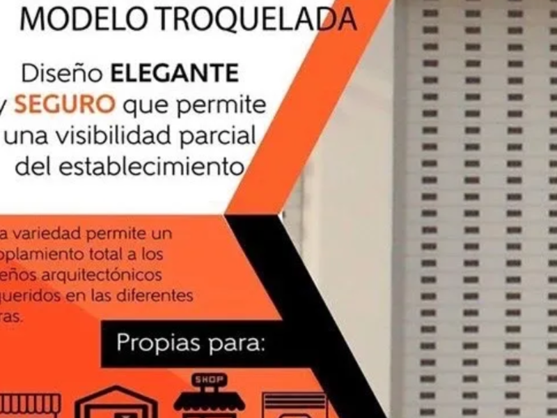 Cortinas metálica troquelada México