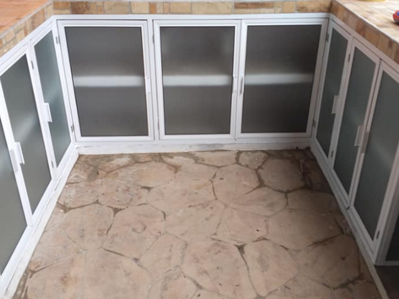 Muebles de cocina en aluminio blanco Tepic