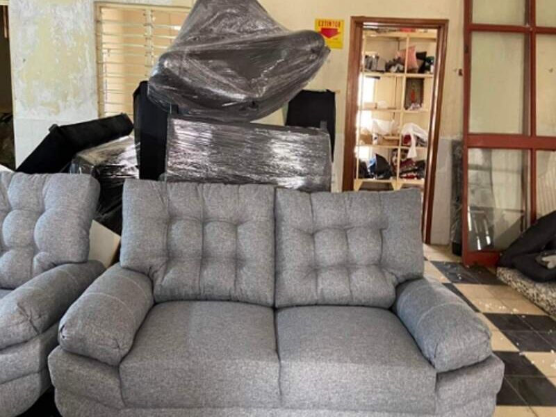 SOFA DOS PLAZAS GRIS MEXICO