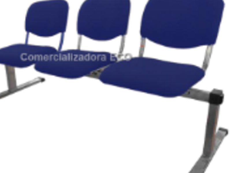 Silla triple plástico esponja México