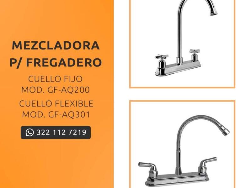Mezcladora Cocina Cromado 