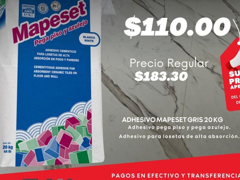 Adhesivo Mapaset en Chiapas
