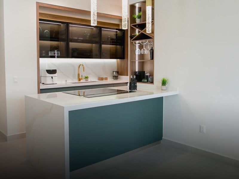 Muebles cocina pequeña color blanco México