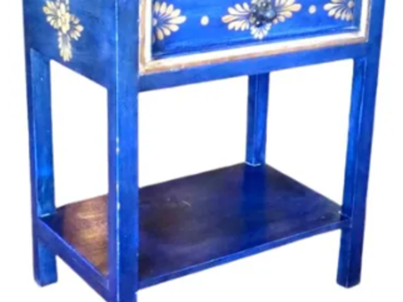 Buró decorado azul México