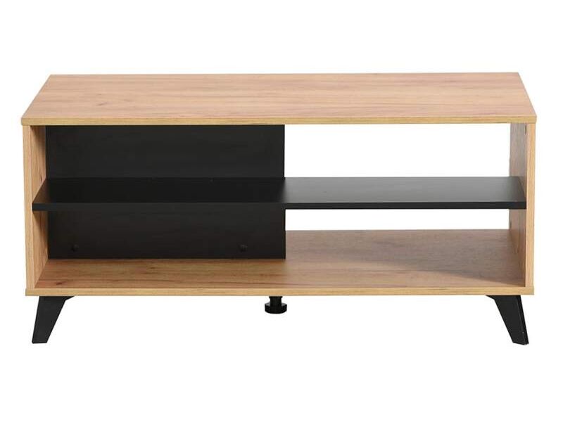 Mesa de Centro Melamina – Dorado y Negro