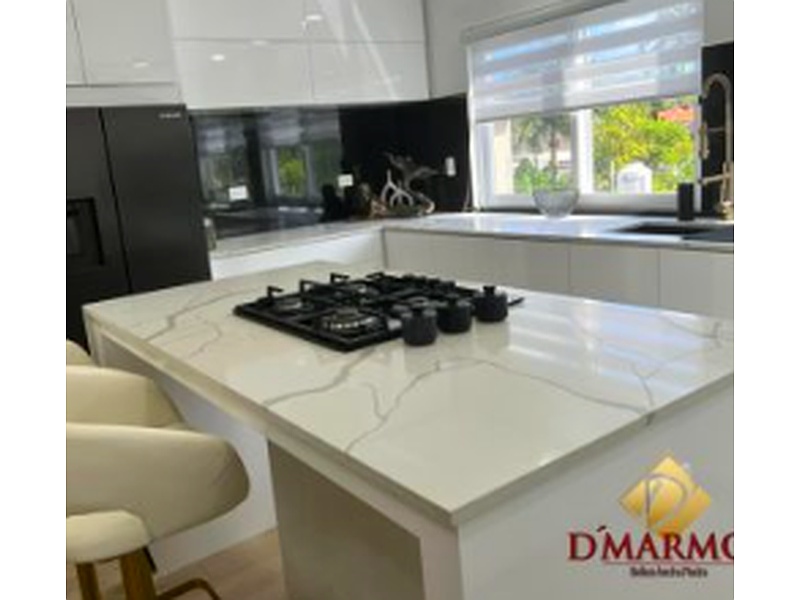 Cuarzon de blanco para cocinas México Marmoles Regiomontanos México