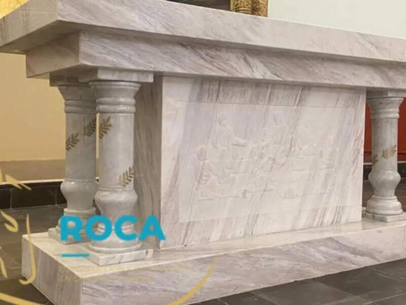 Altar elaborado marmol griego Mexico