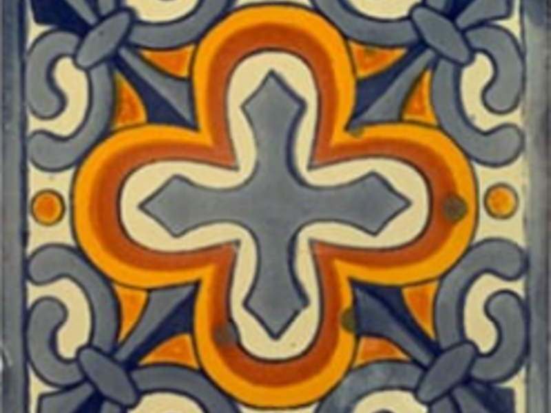 Azulejo Talavera Flor de Liz Xalapa