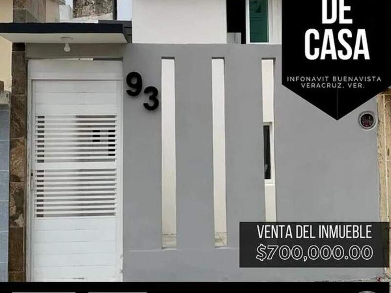 VENTA CASA  BUENAVISTA Veracruz 