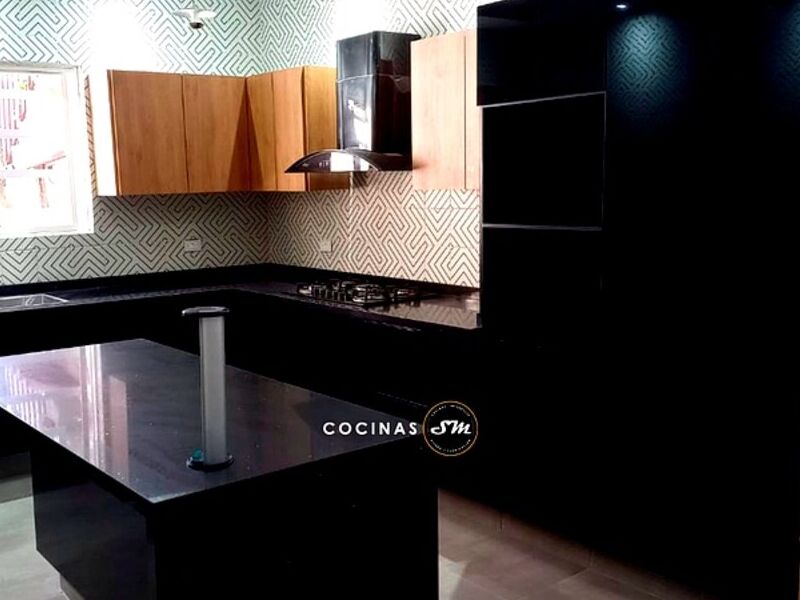 Muebles cocina integral oscura México