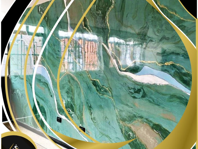 Piso Resina Epoxy Dorado/Verde Guadalajara