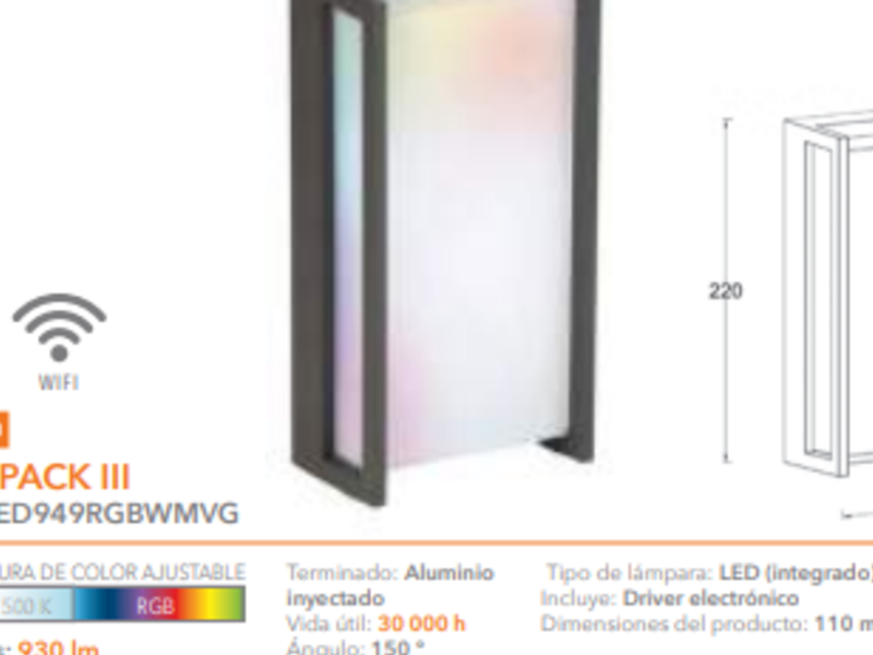 Lampara smart mesa Monterrey