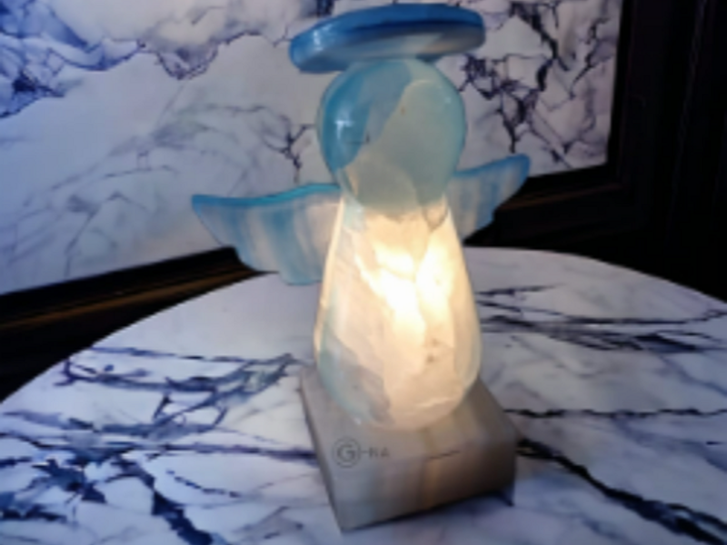 LAMPARA DE ANGELITO AZUL Puebla