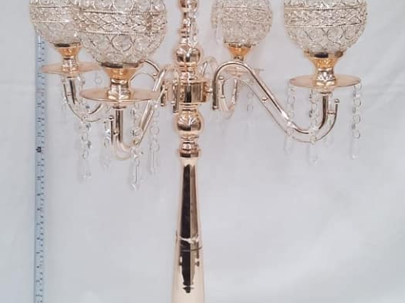 Candelabro porta velas cristal México