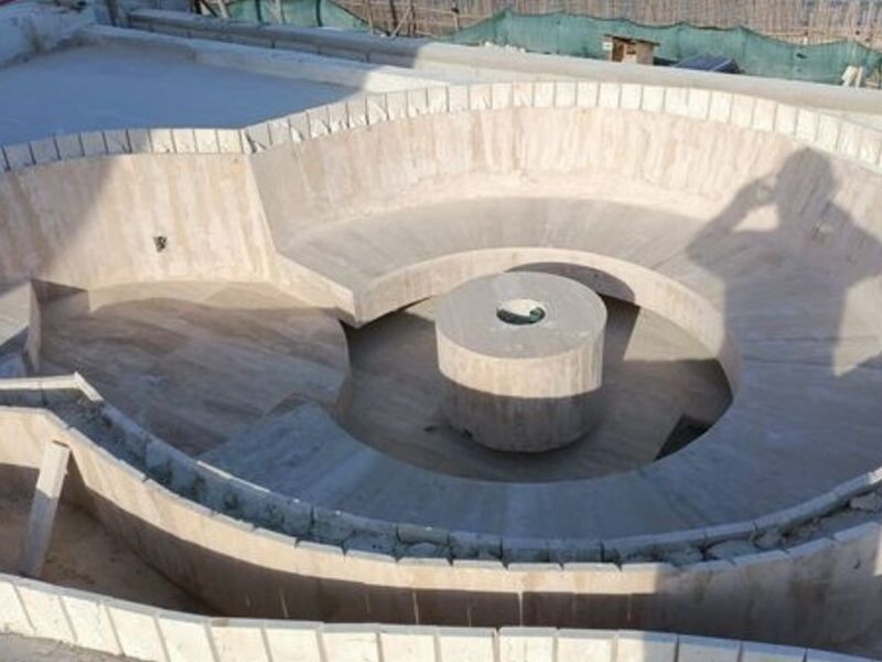 DISEÑO DE JACUZZI MARMOL TRAVERTINO COZUMEL