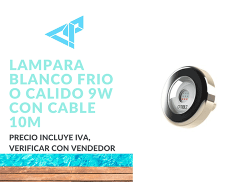 Lámpara Blanca 9w Con Cable De 10m en CDMX
