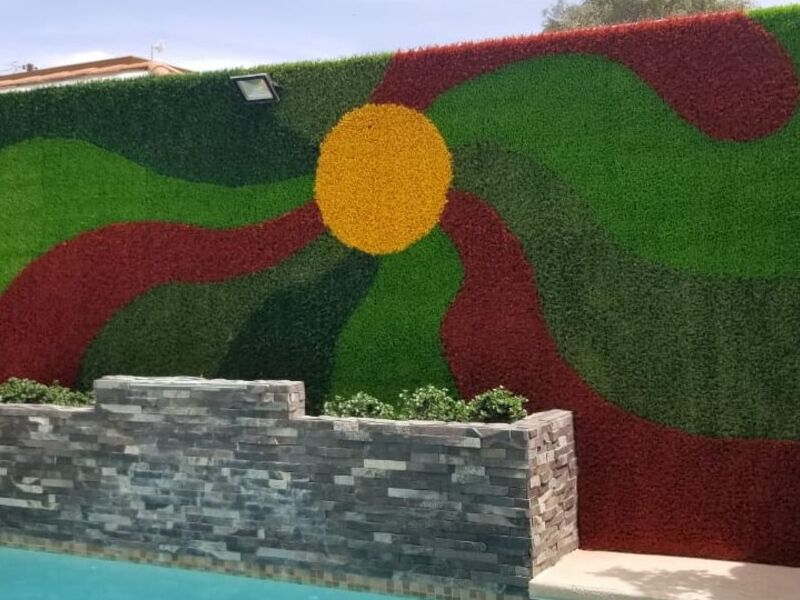 instalacion jardin vertical sintetic Mexicali