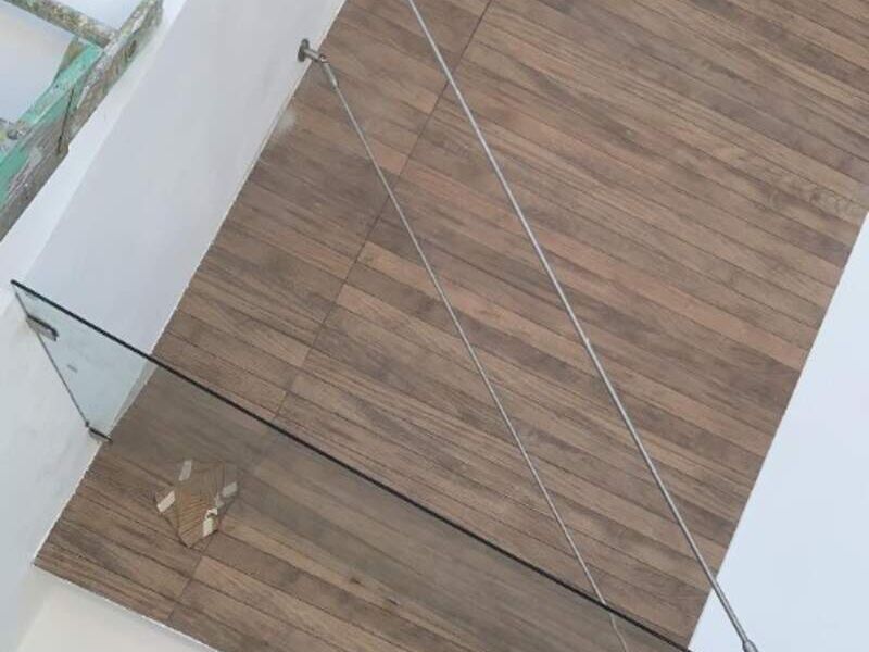 Marquesina de vidrio templado México