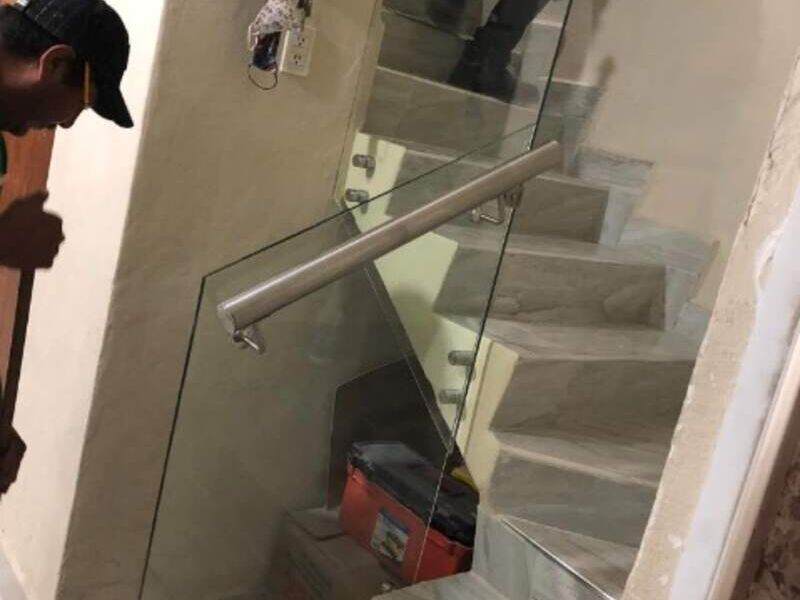 Barandal de cristal templado Coacalco