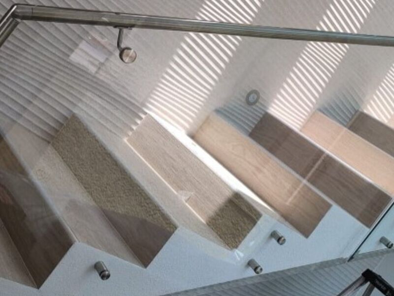 Barandal de aluminio con cristal México