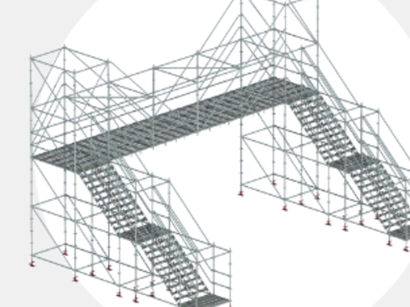 Andamio  para escaleras de tubos DMX