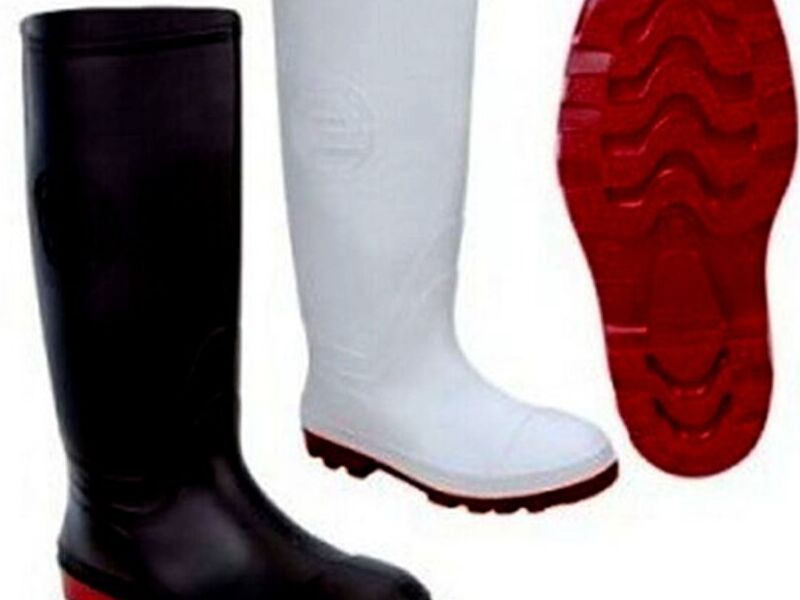 Bota de Hule Industrial Suela Roja México