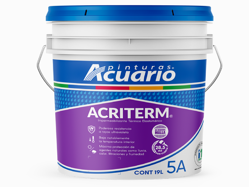 IMPERMEABILIZANTE ACRITERM® 5 Años Blanco 9 Lt