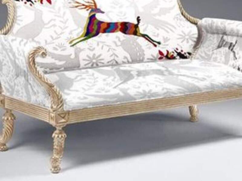 Sillón Bordado Blanco México