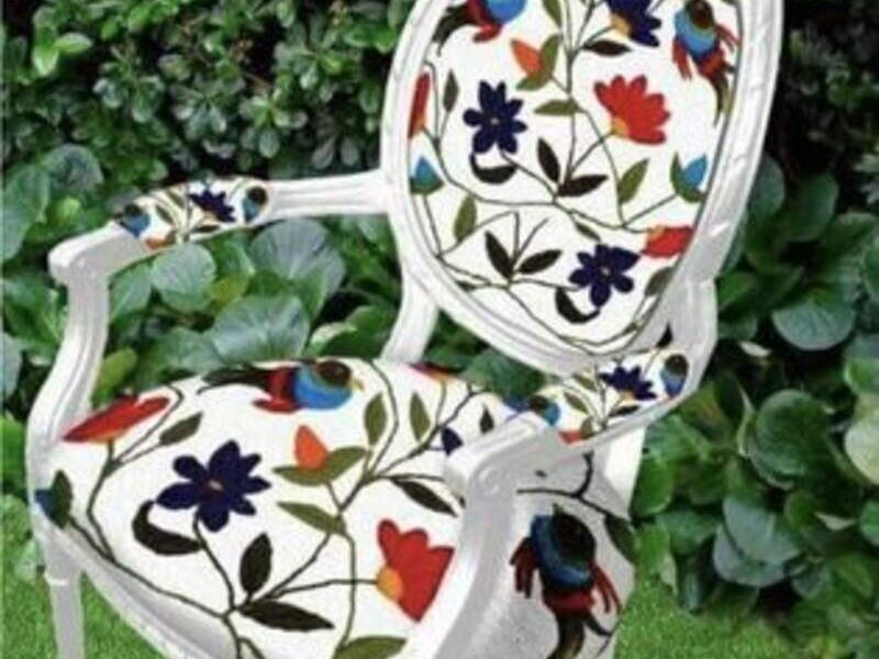 Silla Bordada Blanco/Colores México